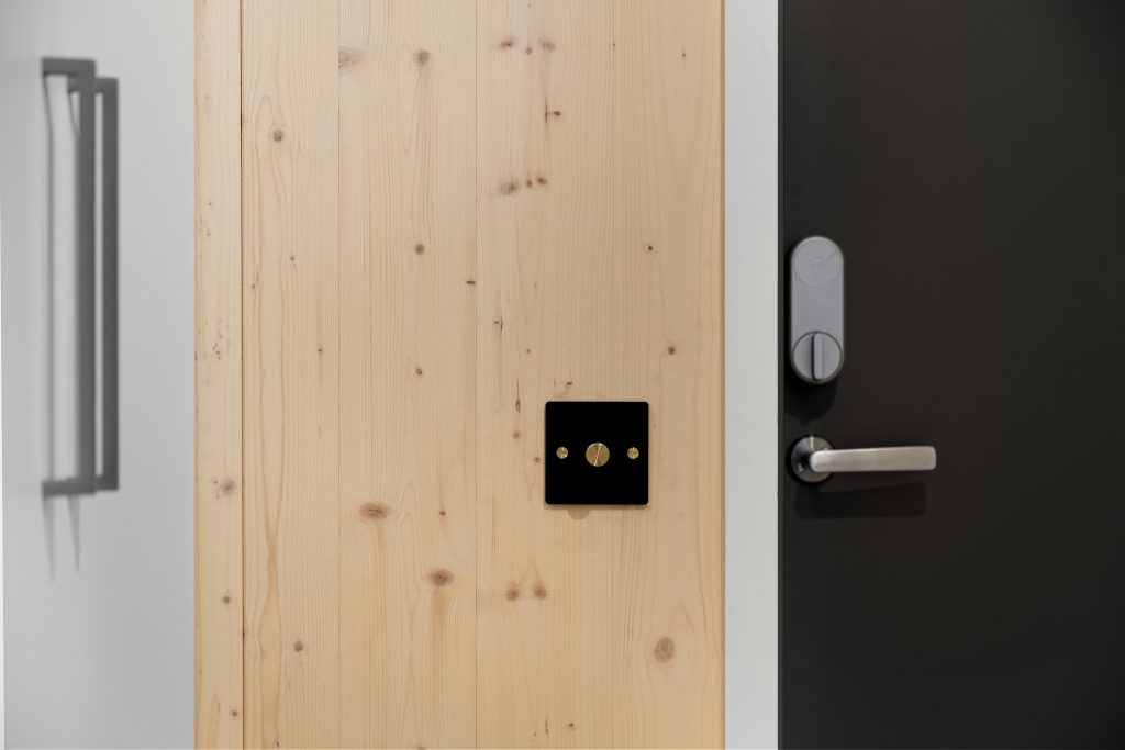 close view showing how smart doorbells work with camera and bell button