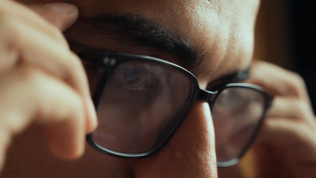 close view showing what smart glasses do through built in wearable features