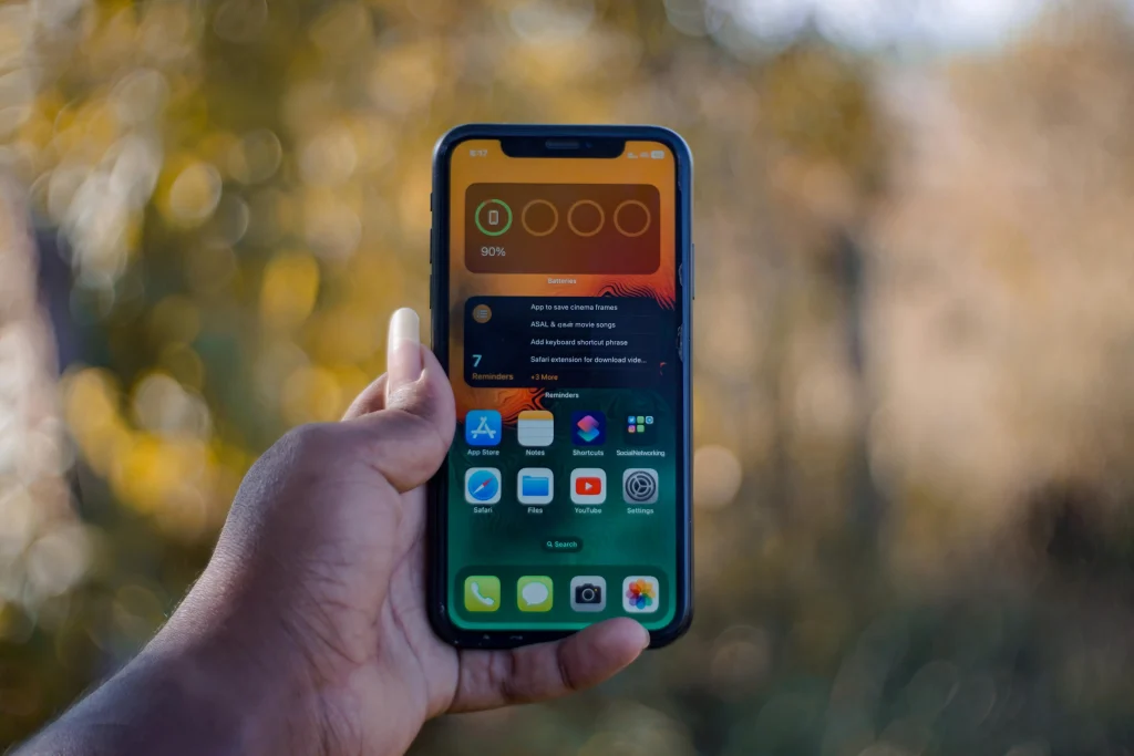 menu used to check battery health on a phone and review battery condition