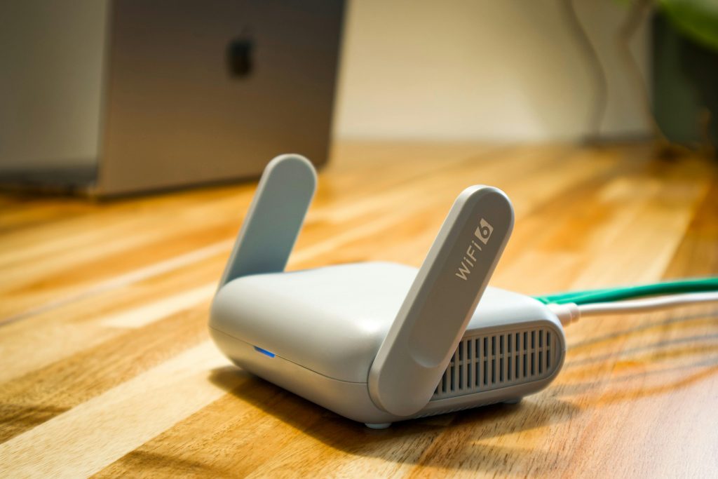 smart home devices setup near a router for a stronger connection