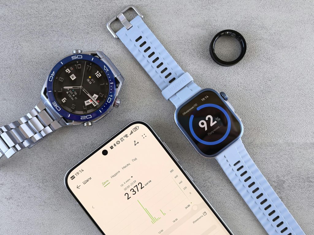 wearable AI devices showing health and activity information on smartwatch