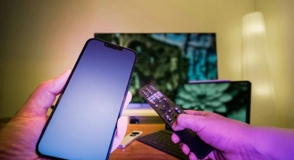 connected device experience showing ambient computing during a home routine